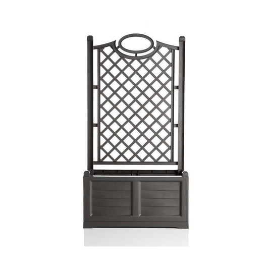 Fioriera 80x42 in Resina Spalliera Grigliato Antracite da Balcone