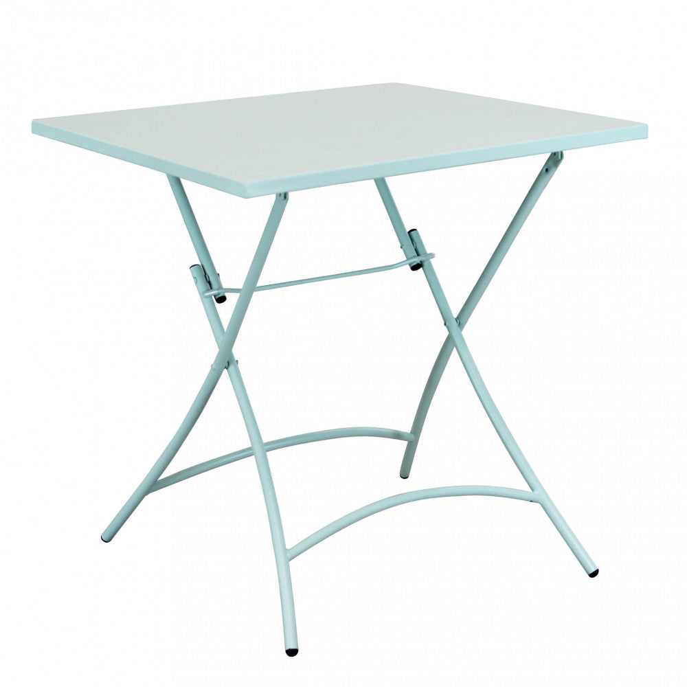 Tavolo Pieghevole in Acciaio per Esterno Giardino Terrazzo 70 x 70 x 72 cm