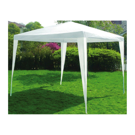 Gazebo Bianco Parasole 3x3 da Giardino con Struttura Tubolare