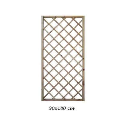 Grigliato in Legno 90x180 Pannello Steccato per Fioriere da Giardino