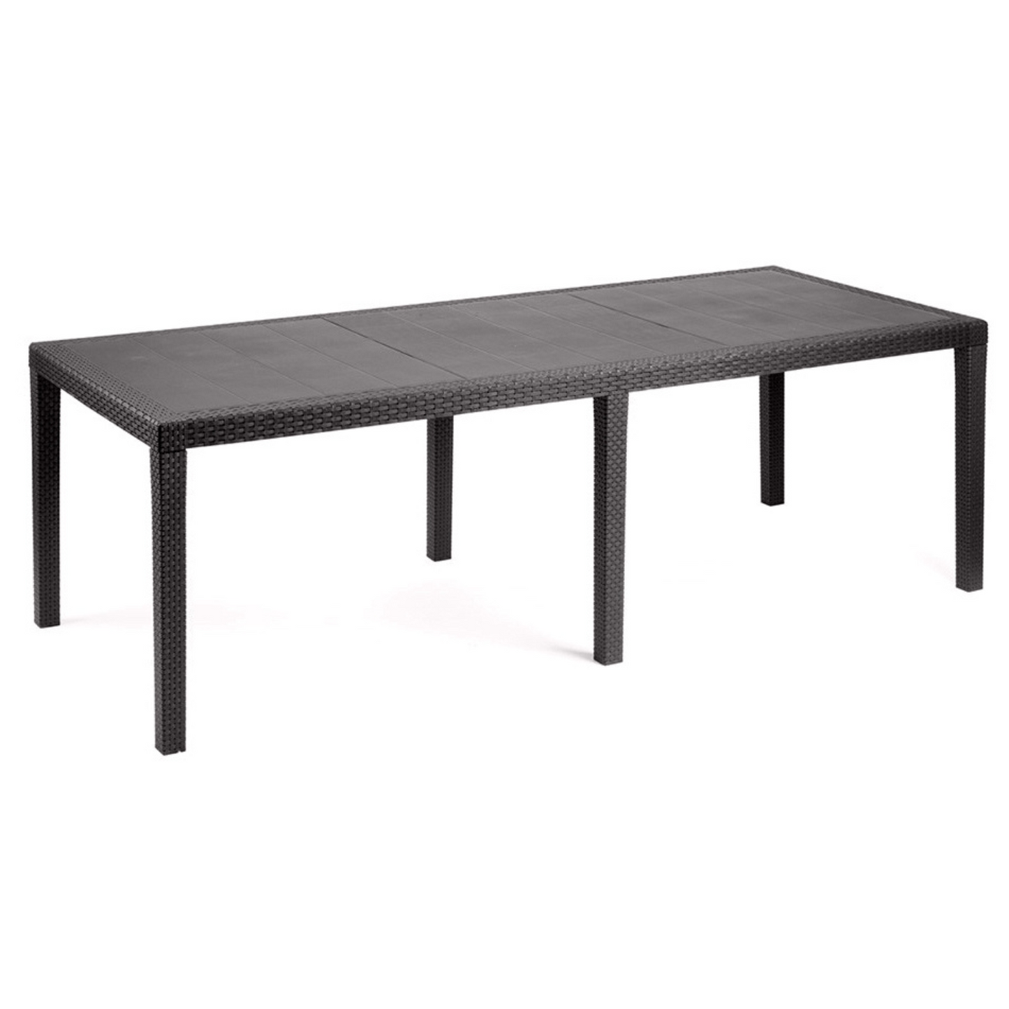 Tavolo Queen Estensibile 150-220x90 cm Testa di Moro Rattan