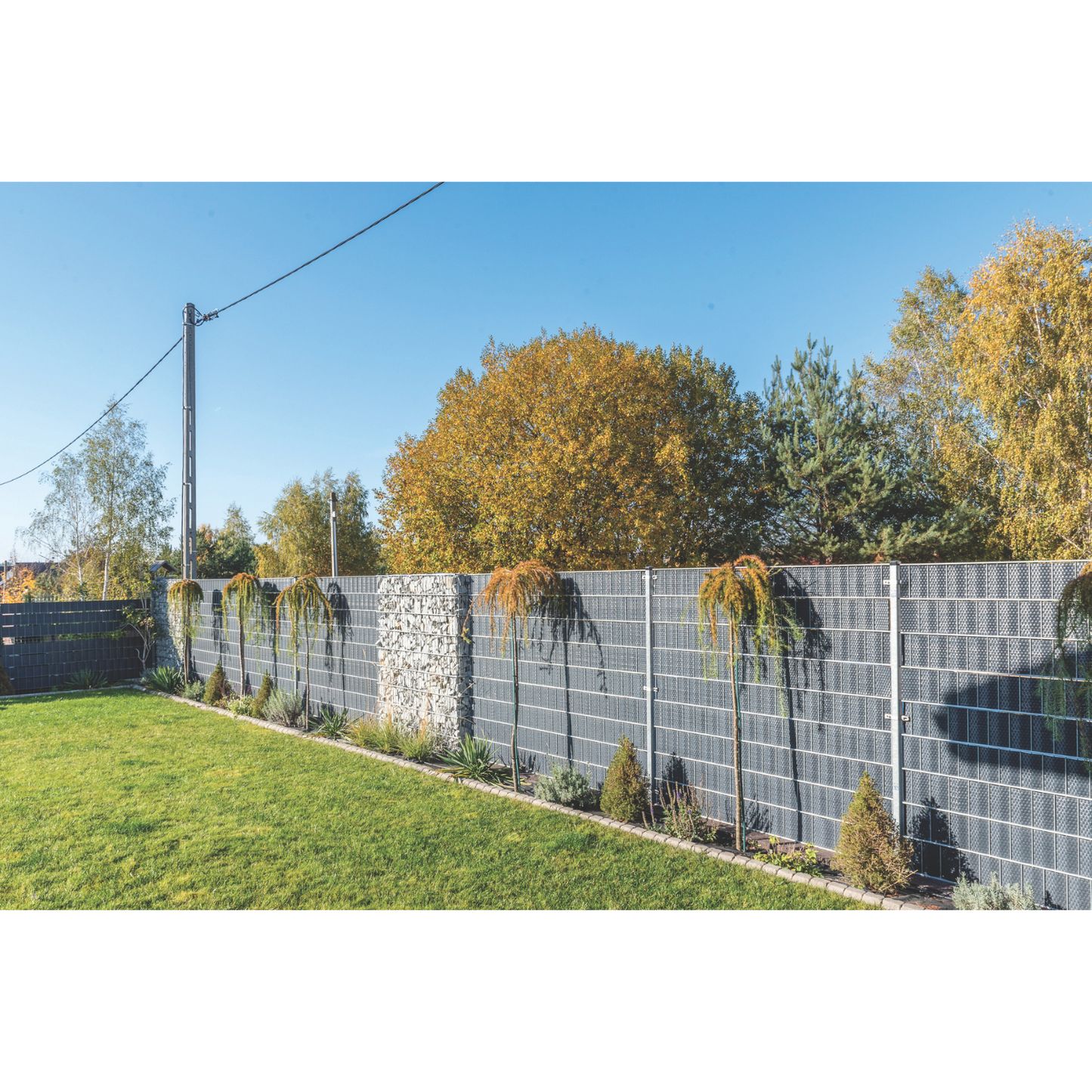 Striscia Frangivista in Tecno Rattan 90x300 cm Antracite