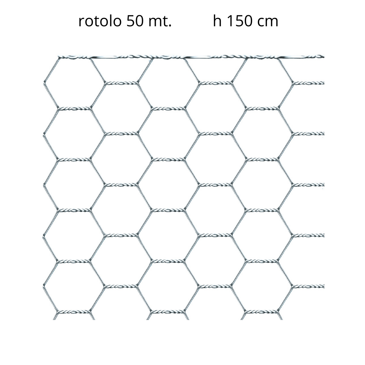Rete recinzione tripla 50 m maglia 50 mm H 150 cm filo 0,90 mm