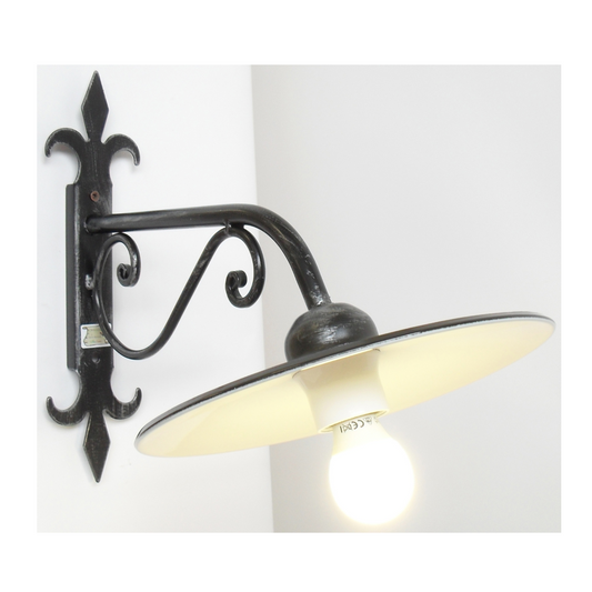 Lampada da Esterno Giardino 1x100W in ferro battuto piatto Ø 27 cm