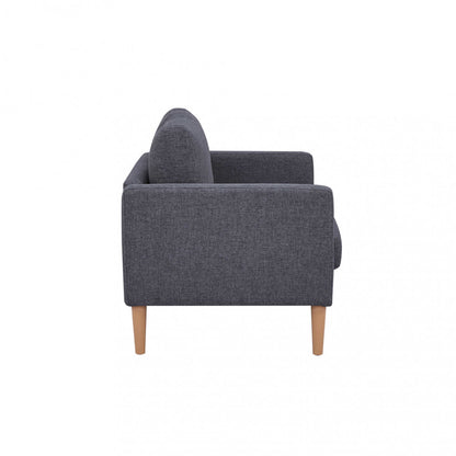 Divano 2 posti Grigio Scuro 124x73x82 cm con gambe in Polipropilene