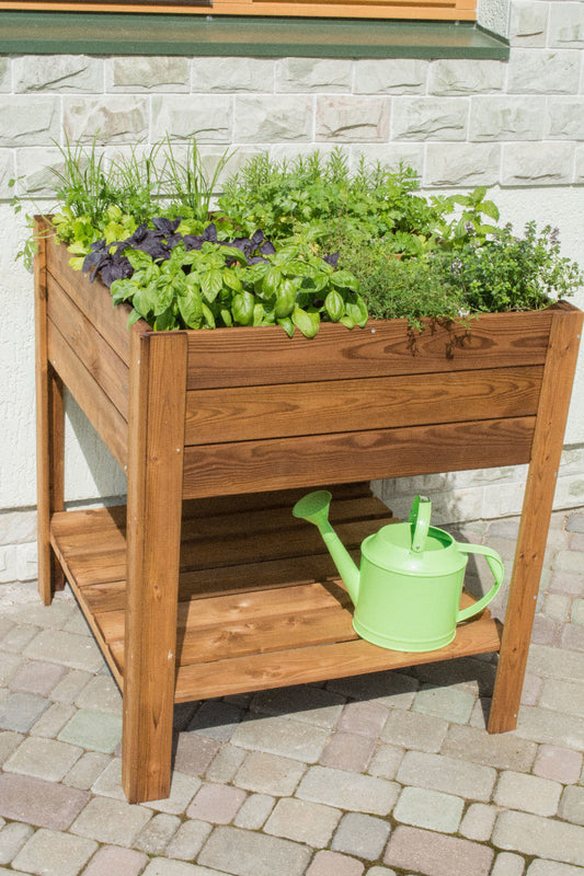 Fioriera 80x80 Orto Rialzato Urbano da Balcone Giardino Pensile Vaso in Legno