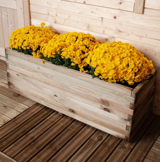 Fioriera in Legno 120x40 Rettangolare Vaso Cassetta Balcone Giardino Portavaso