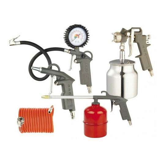 Kit Accessori 5 Pezzi per Compressore con Aerografo e Pistole Globex