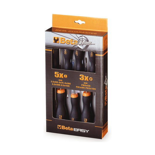 Kit Giraviti Beta Elettricista a Stella a Croce Set Cacciaviti Taglio Calamitati