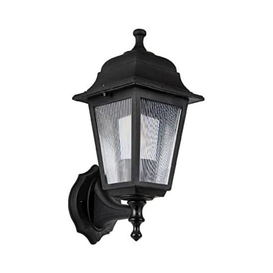 Lampada a Parete Triangolare Nera ABS da Esterno Giardino