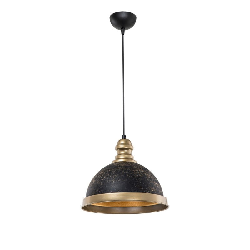 Lampada da Soffitto Paralume Metallo Nero da interno Salone Camera