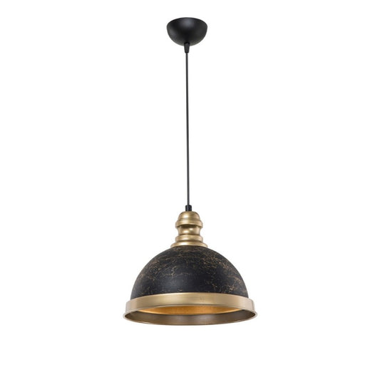 Lampada da Soffitto Paralume Metallo Nero da interno Salone Camera