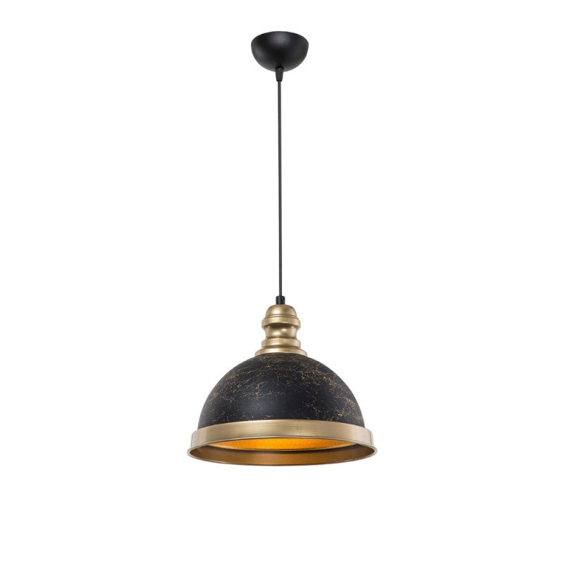 Lampada da Soffitto Paralume Metallo Nero da interno Salone Camera