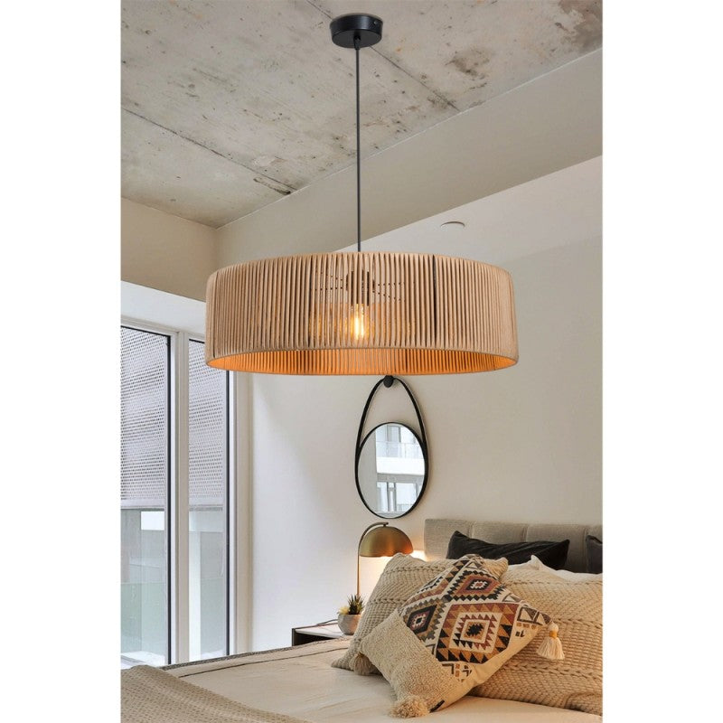 Lampada da Soffitto Roya Carta intrecciata effetto Bambù