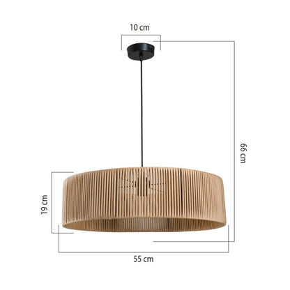 Lampada da Soffitto Roya Carta intrecciata effetto Bambù