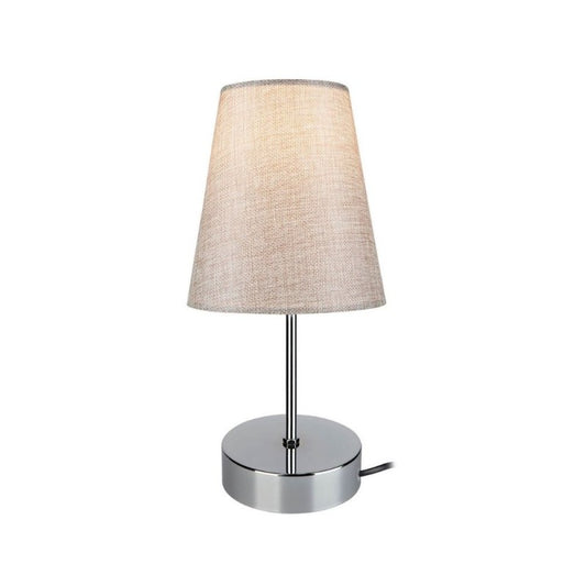 Lampada da tavolo Estelya cromo e beige 35,5 cm