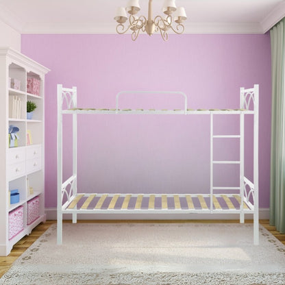 Struttura bianca Letto a Castello con Doghe 198x80x160