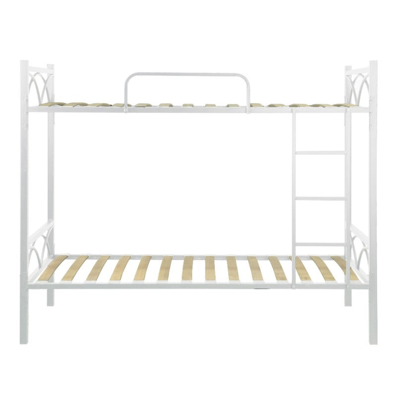Struttura bianca Letto a Castello con Doghe 198x80x160