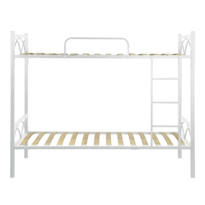 Struttura bianca Letto a Castello con Doghe 198x80x160