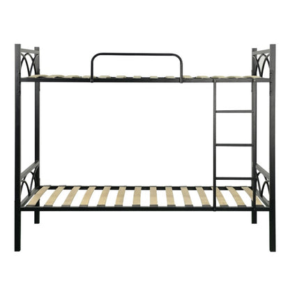 Struttura Letto a Castello Nera con Scala 198x80x160 cm