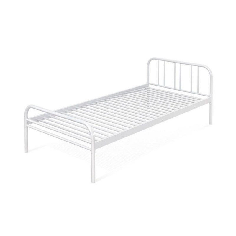 Struttura Letto Singolo a Doghe 90x190 in Metallo per Cameretta