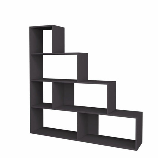 Libreria a Cubi Grigia a Scala Moderna Mensole Studio Divisorio Scaffale Ufficio
