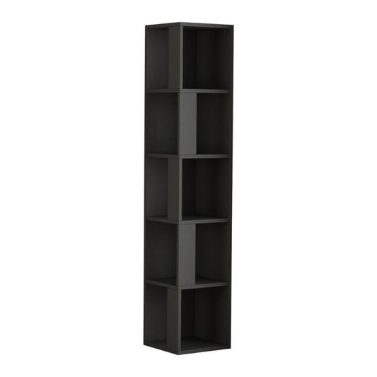 Libreria 5 Ripiani antracite angolare 31 x 31 x 158 cm