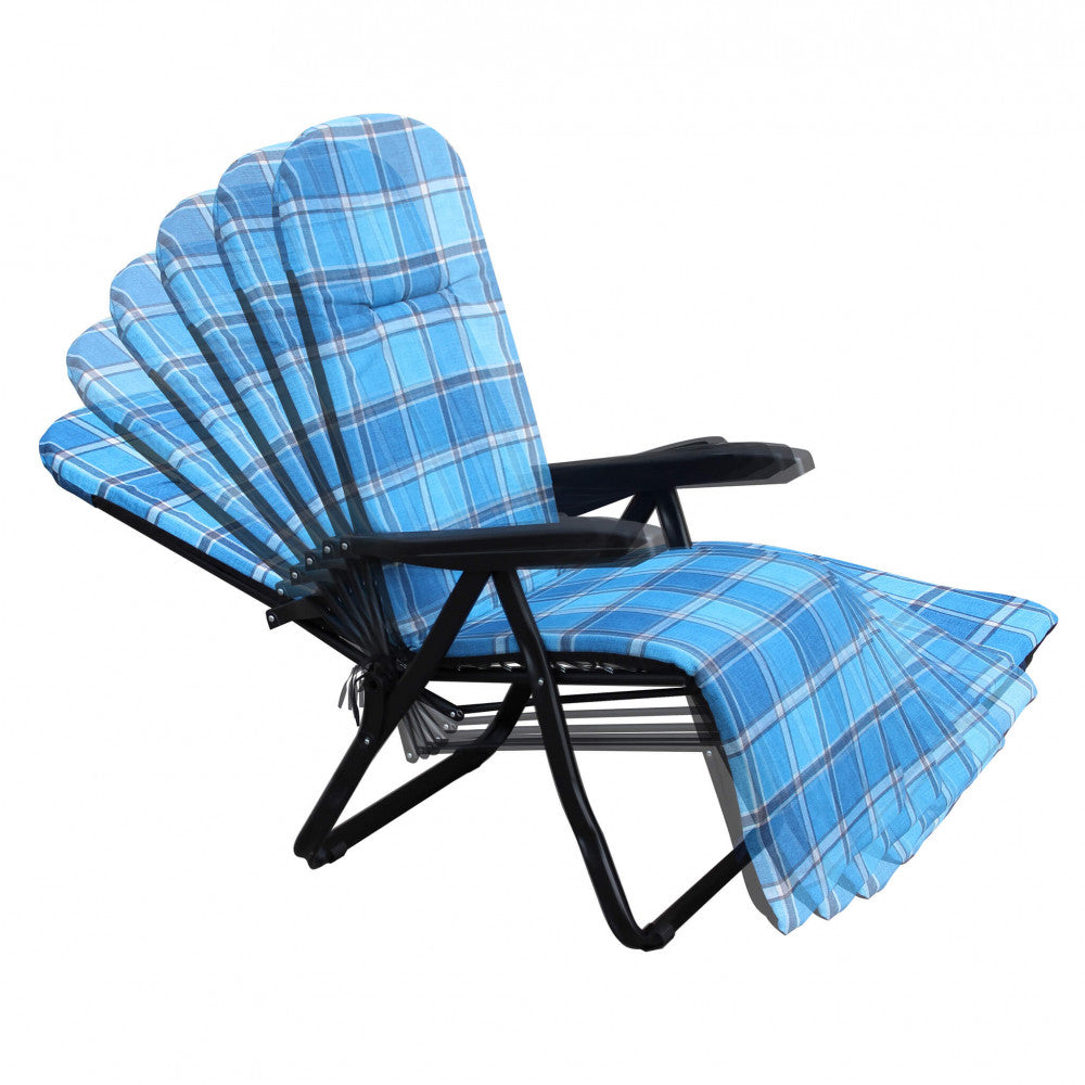 Sdraio automatica multicolor blu e verde scozzese