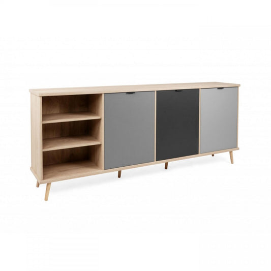 Credenza 3 Ante e scaffali Porta Tv madia 210 cm Mobile da salotto