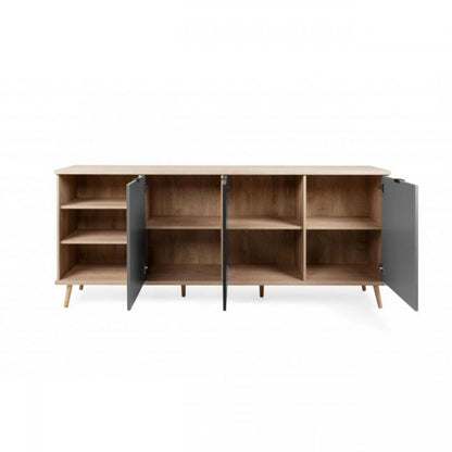 Credenza 3 Ante e scaffali Porta Tv madia 210 cm Mobile da salotto