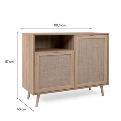 Credenza Madia 2 Ante effetto Vimini da interno Salone