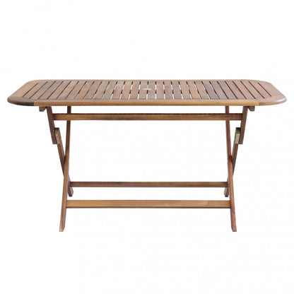Tavolo Pieghevole 150x80 cm in Acacia Massiccia per Esterno