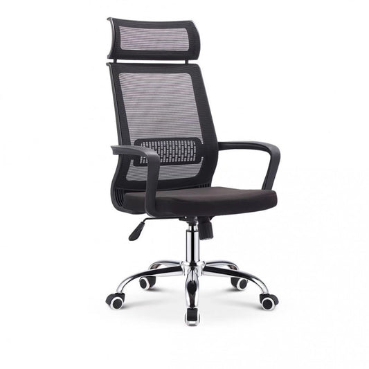 Sedia Regolabile Nero Plastica e Metallo 63x62x115-125 cm
