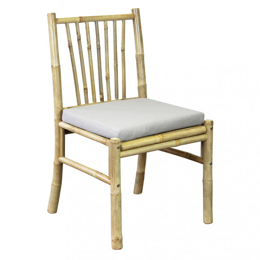 Sedia in bambù marrone 52x52x85 cm