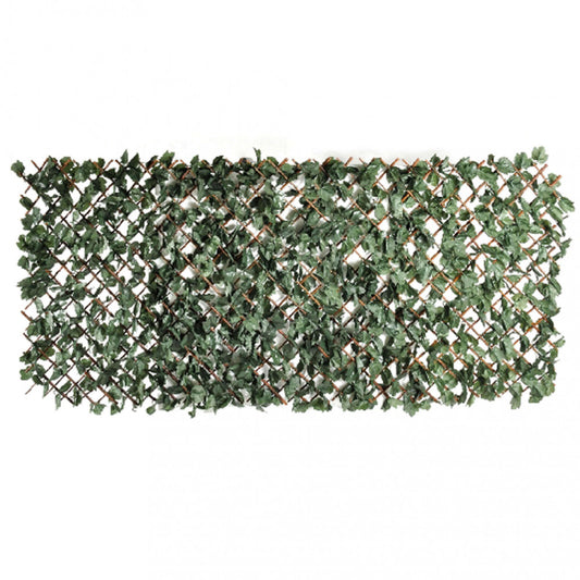 Siepe sintetica estensibile in bambù 100x200 cm verde naturale