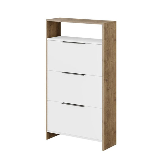 Scarpiera Noce bianco a ribalta 3 Ante 78x28x139 cm