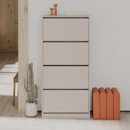 Scarpiera Legno Mocha 4 ante Doppie a Ribalta