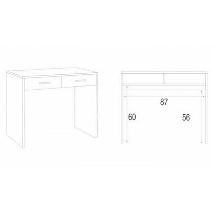 Scrivania 90 cm Cassetti in Legno Bianco Salvaspazio Moderna da Ufficio