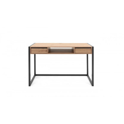 Scrivania Antracite Moderna in Legno e Ferro da Ufficio