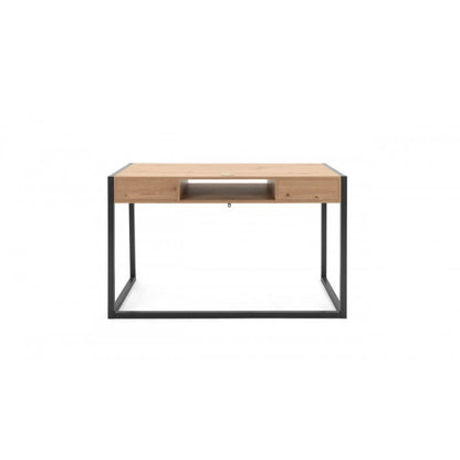Scrivania Antracite Moderna in Legno e Ferro da Ufficio