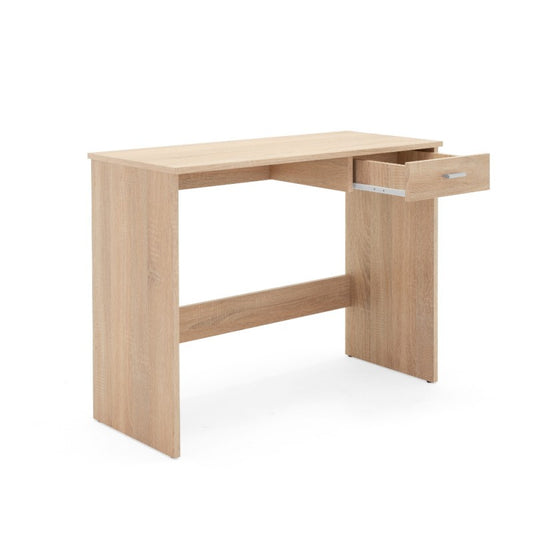 Tavolo Scrivania 90 cm Rovere con Cassetto Porta Pc Cameretta Scrittorio Ufficio