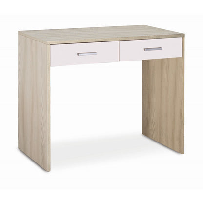 Scrivania Mobile in Legno 90 cm Olmo Bianco Cassetti Ufficio Camera Studio