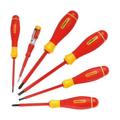 Set Cacciaviti Elettricista Lama Piatta Isolata a Croce Giraviti a Stella Tester