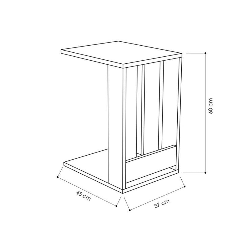 Tavolinetto da Divano Legno Bianco Porta Riviste Tavolino da Caffe Basso Ruote