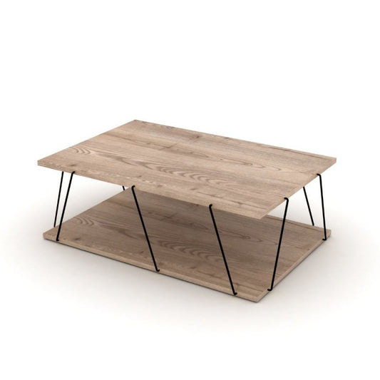 Tavolino da Caffe Basso 90x60 Rettangolare Moderno per Salotto Design in Legno