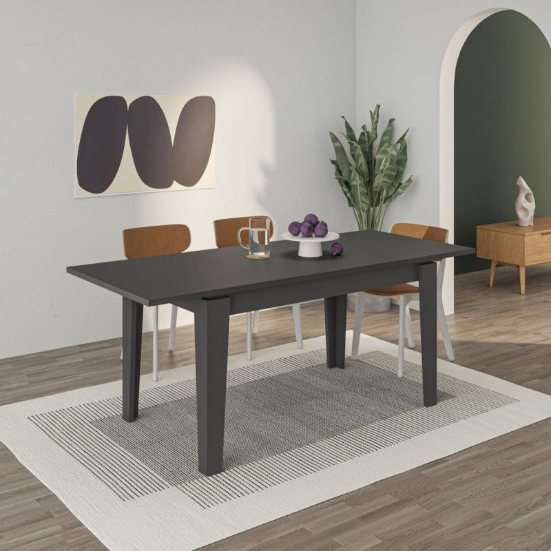 Tavolo da Pranzo 140 190x80 cm Antracite Allungabile Estensibile