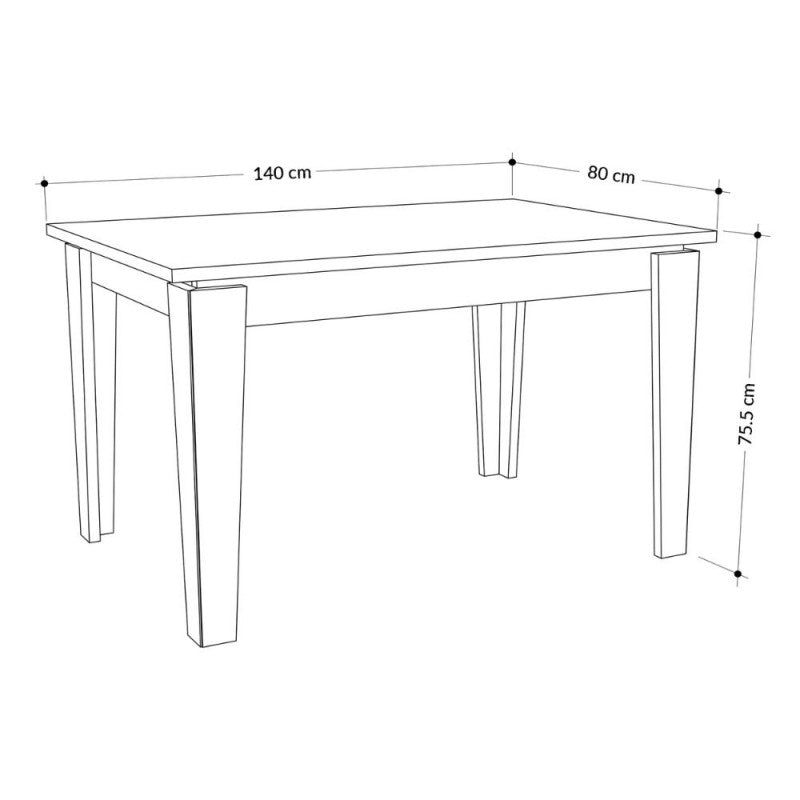 Tavolo da Pranzo Estensibile Allungabile 140/190 x 80 Bianco
