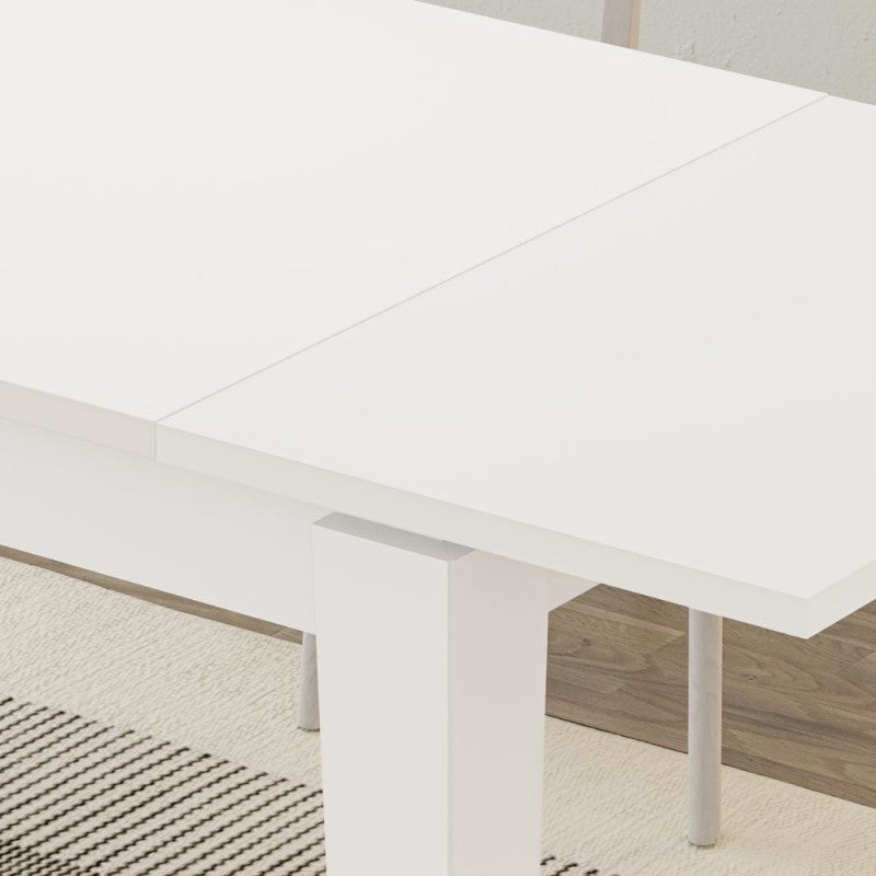 Tavolo da Pranzo Estensibile Allungabile 140/190 x 80 Bianco