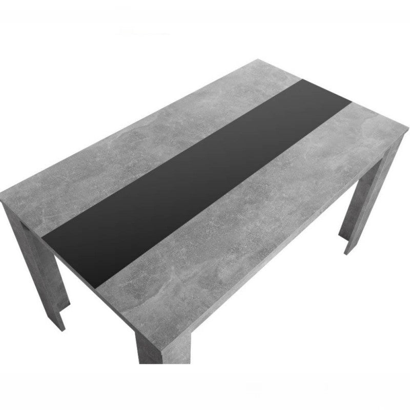 Tavolo Rettangolare 140x80 Cemento Reversibile Cucina da Pranzo Moderno Salotto