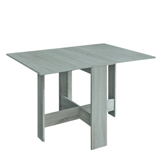 Tavolo in Legno da Pranzo Salvaspazio Grigio Cemento Moderno Pieghevole Cucina